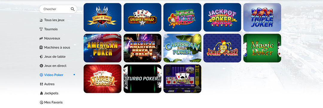 videos poker azur casino